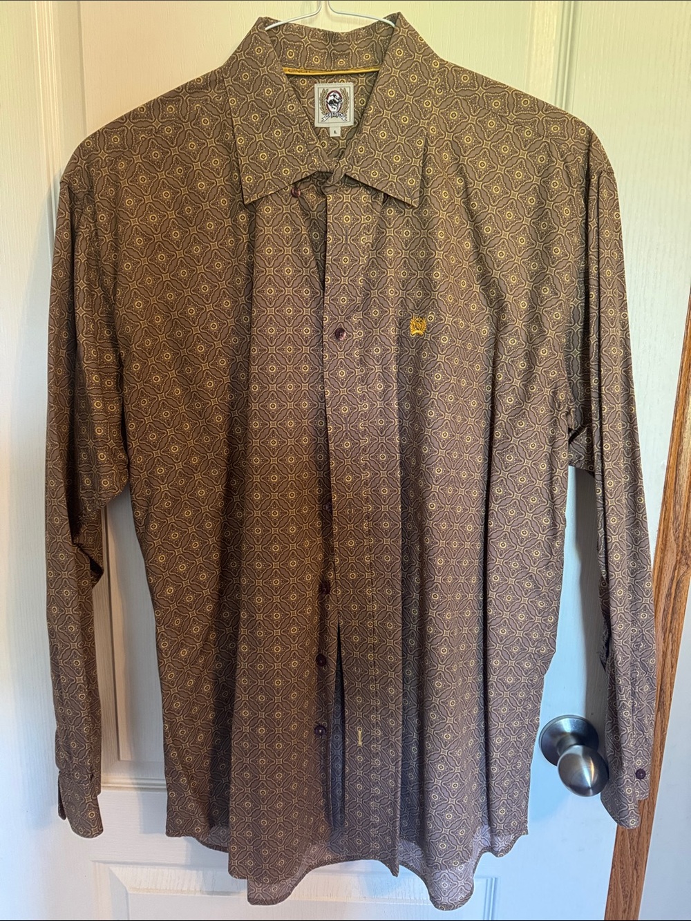 Cinch Men's Brown Geometric Button-Down Shirt